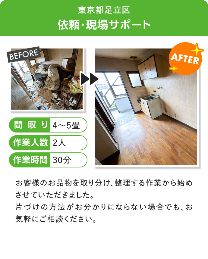 東京都足立区　依頼・現場サポート